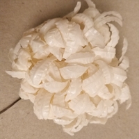 chrysanthemum hvid vokset papir blomst gammel kunstig  papirblomst genbrug fra 1950erne